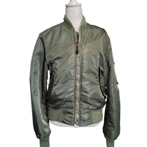 Vintage MA-1 Flight Jacket MIL-J-8279E AF Spiewak USA Sage Bomber 1960/70 Sz 38